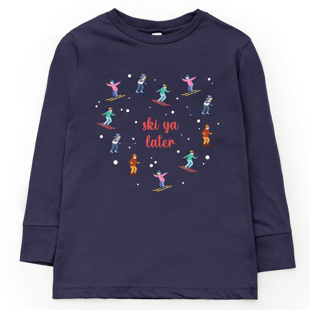 Ski Ya Later Heart - Youth Long Sleeve Graphic T-Shirt