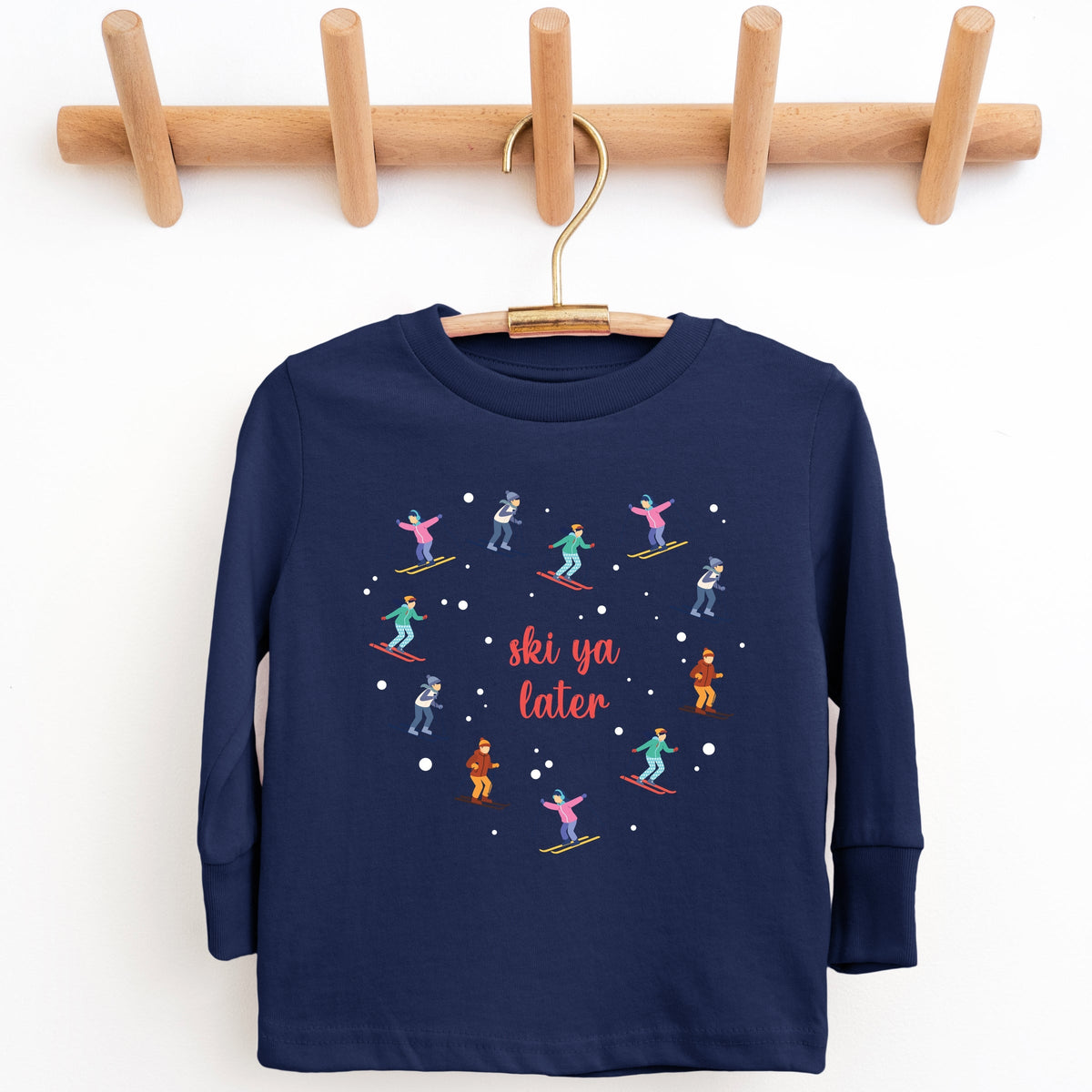 Ski Ya Later Heart - Youth Long Sleeve Graphic T-Shirt