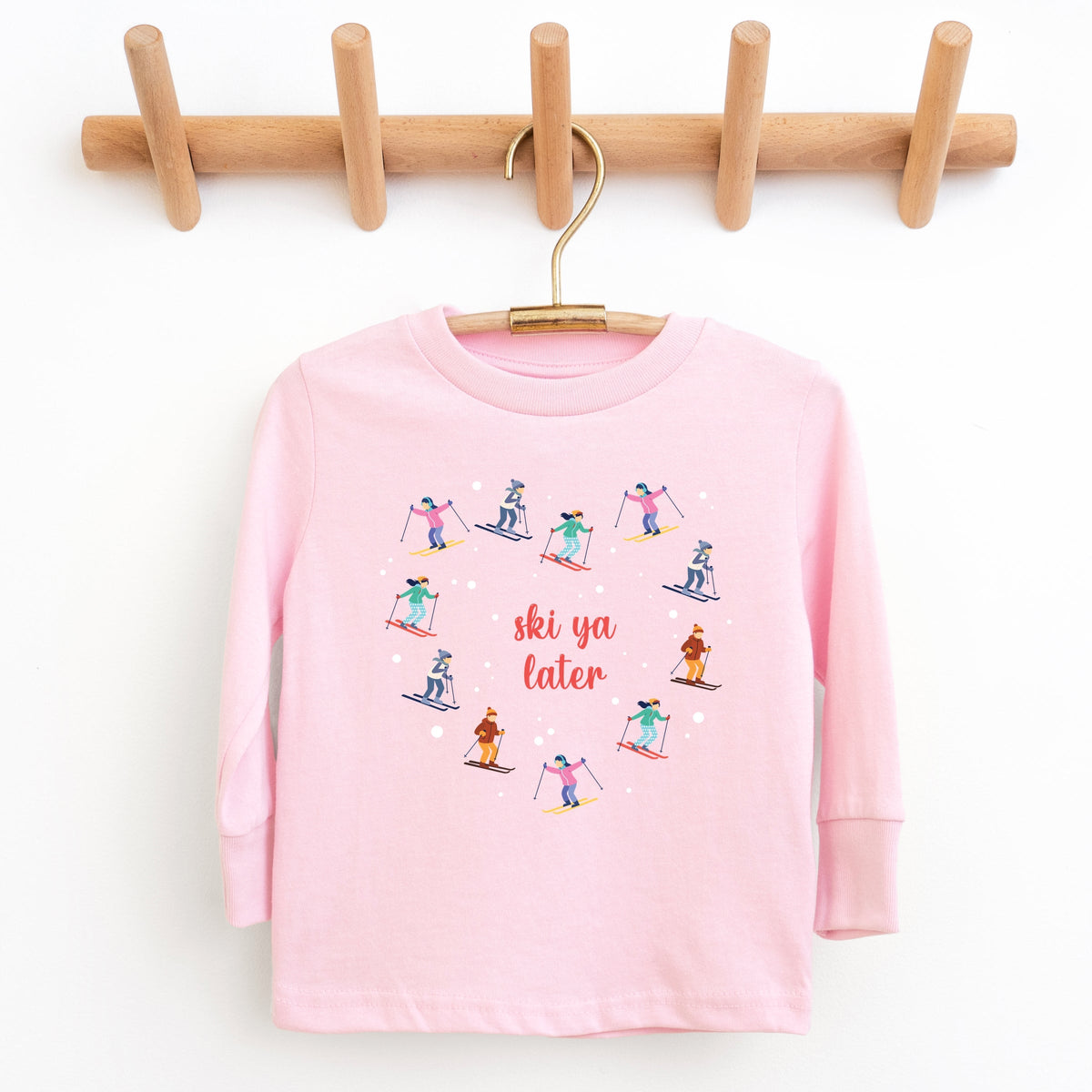 Ski Ya Later Heart - Youth Long Sleeve Graphic T-Shirt