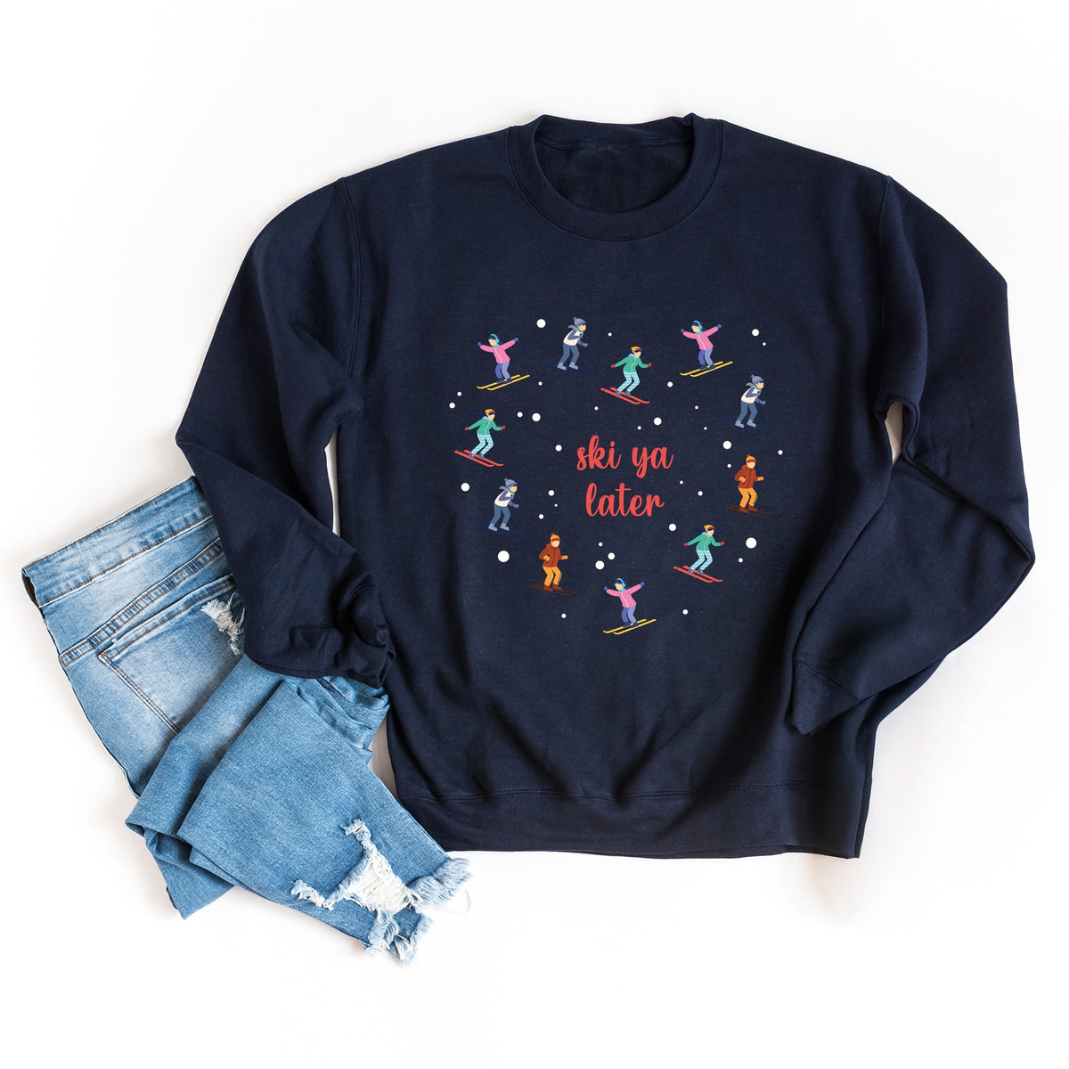 Ski Ya Later Heart - Women's Graphic Sweatshirt