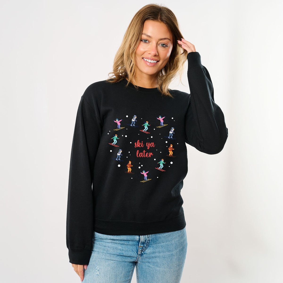 Ski Ya Later Heart - Women's Graphic Sweatshirt