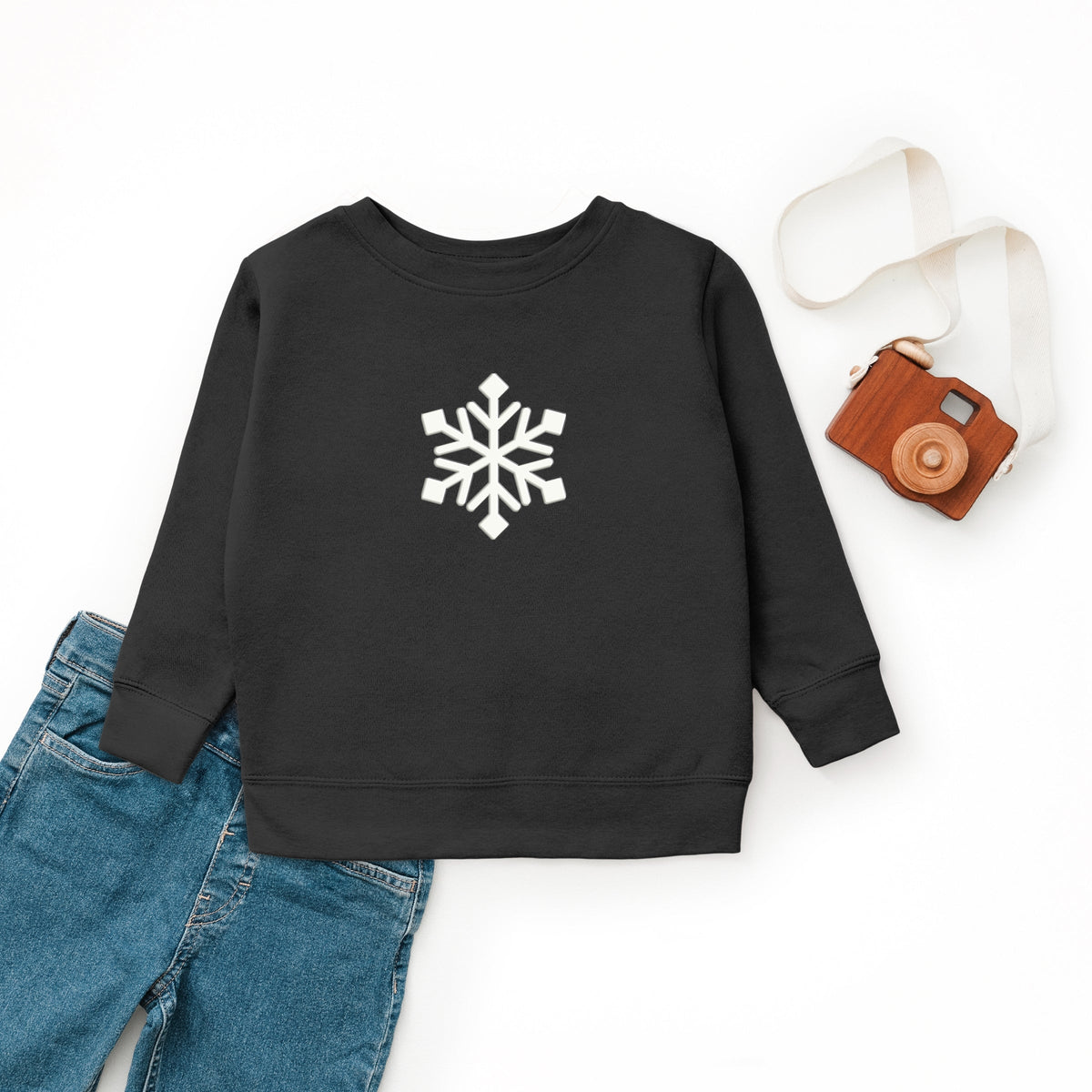 Small Snowflake Puff - Youth Graphic Sweatshirt