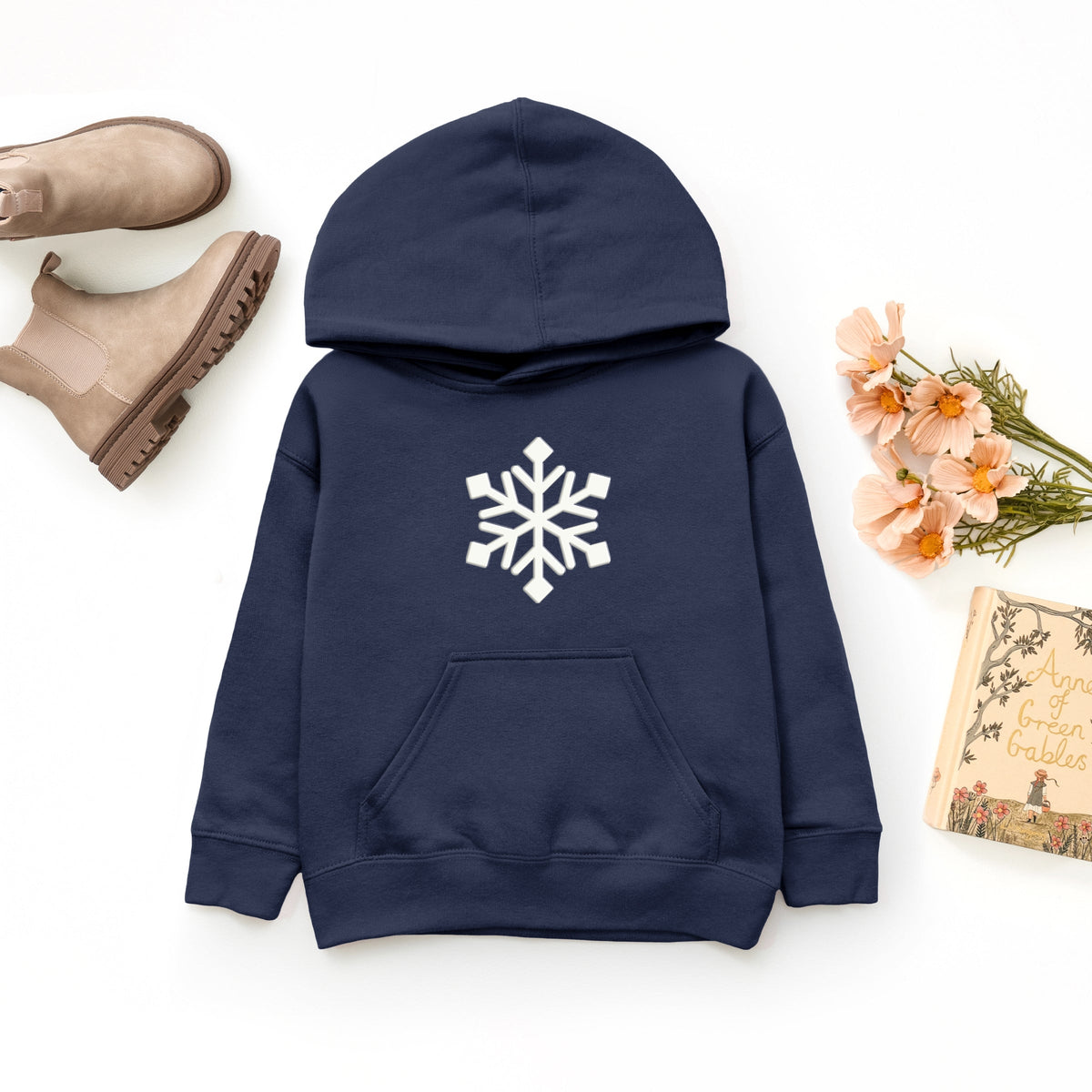 Small Snowflake Puff - Youth Graphic Hoodie
