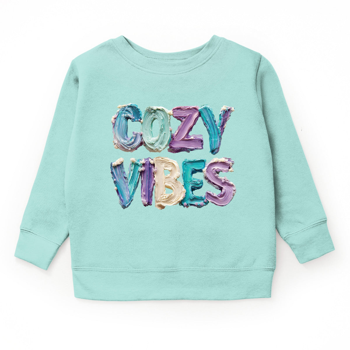 Cozy Vibes Winter Paint Print - Youth Graphic Sweatshirt