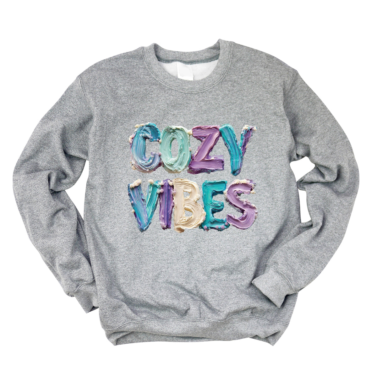 Cozy Vibes Winter Paint Print - Women's Graphic Sweatshirt
