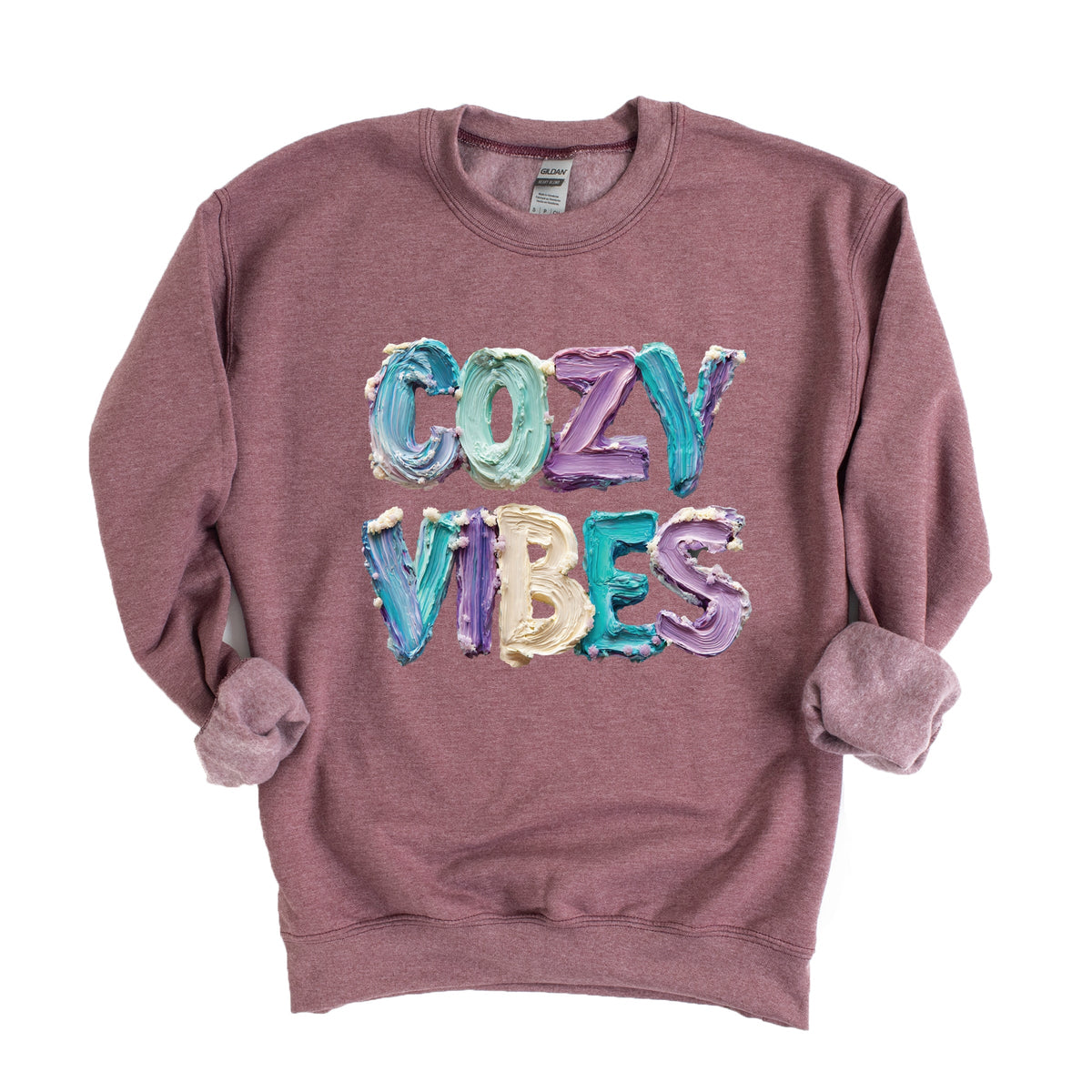 Cozy Vibes Winter Paint Print - Women's Graphic Sweatshirt