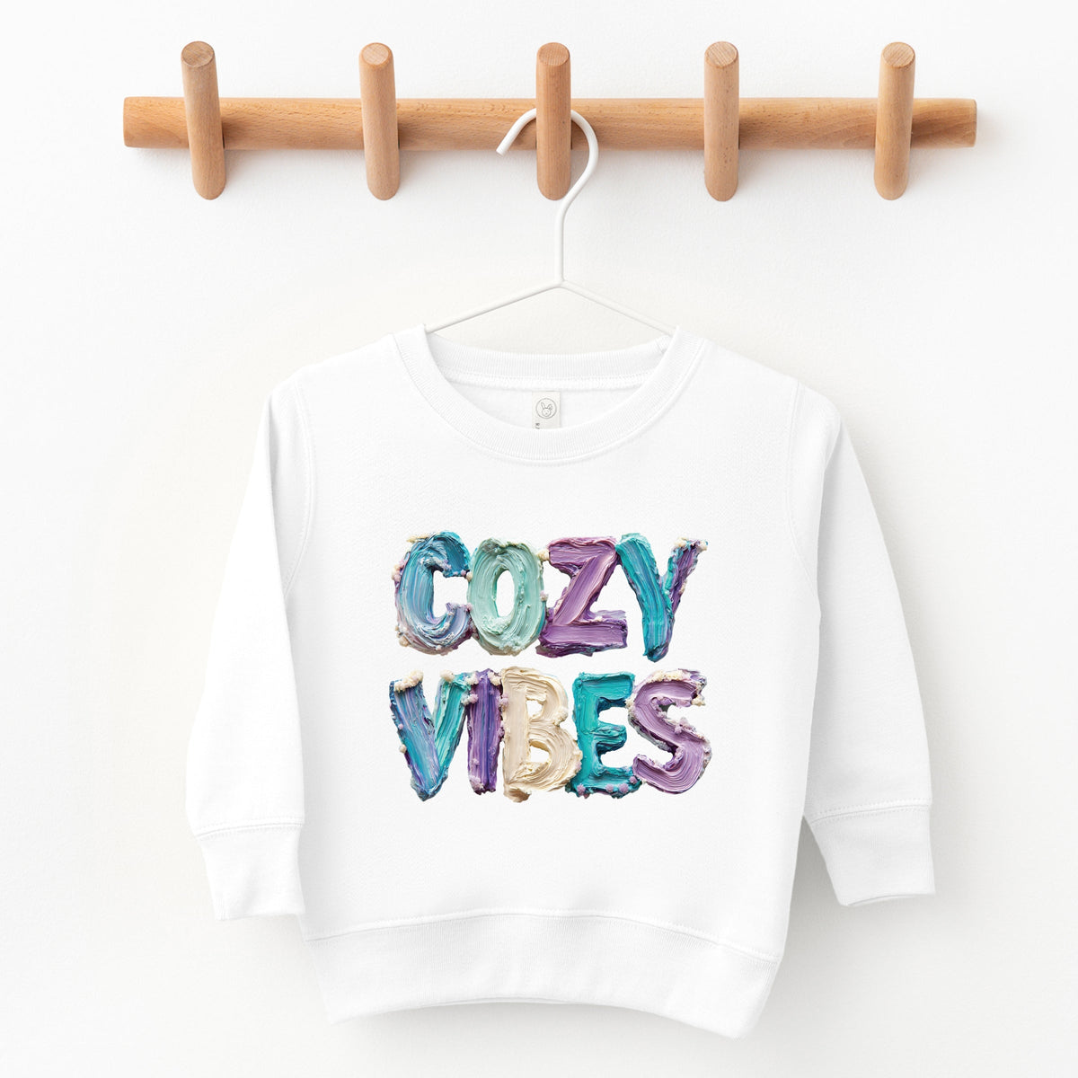 Cozy Vibes Winter Paint Print - Toddler Graphic Sweatshirt