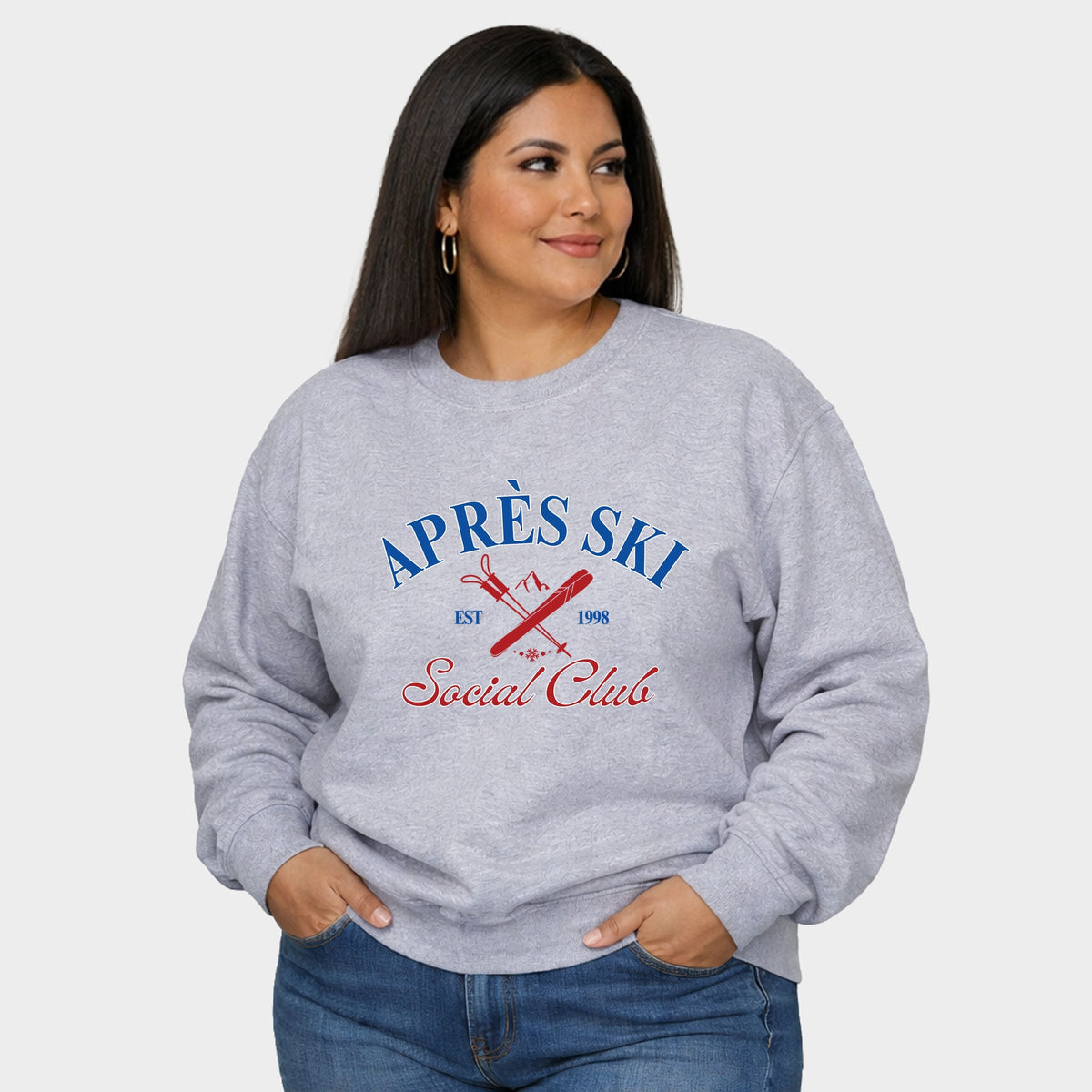 Après Ski Social Club - Women's Plus Sized Graphic Sweatshirt