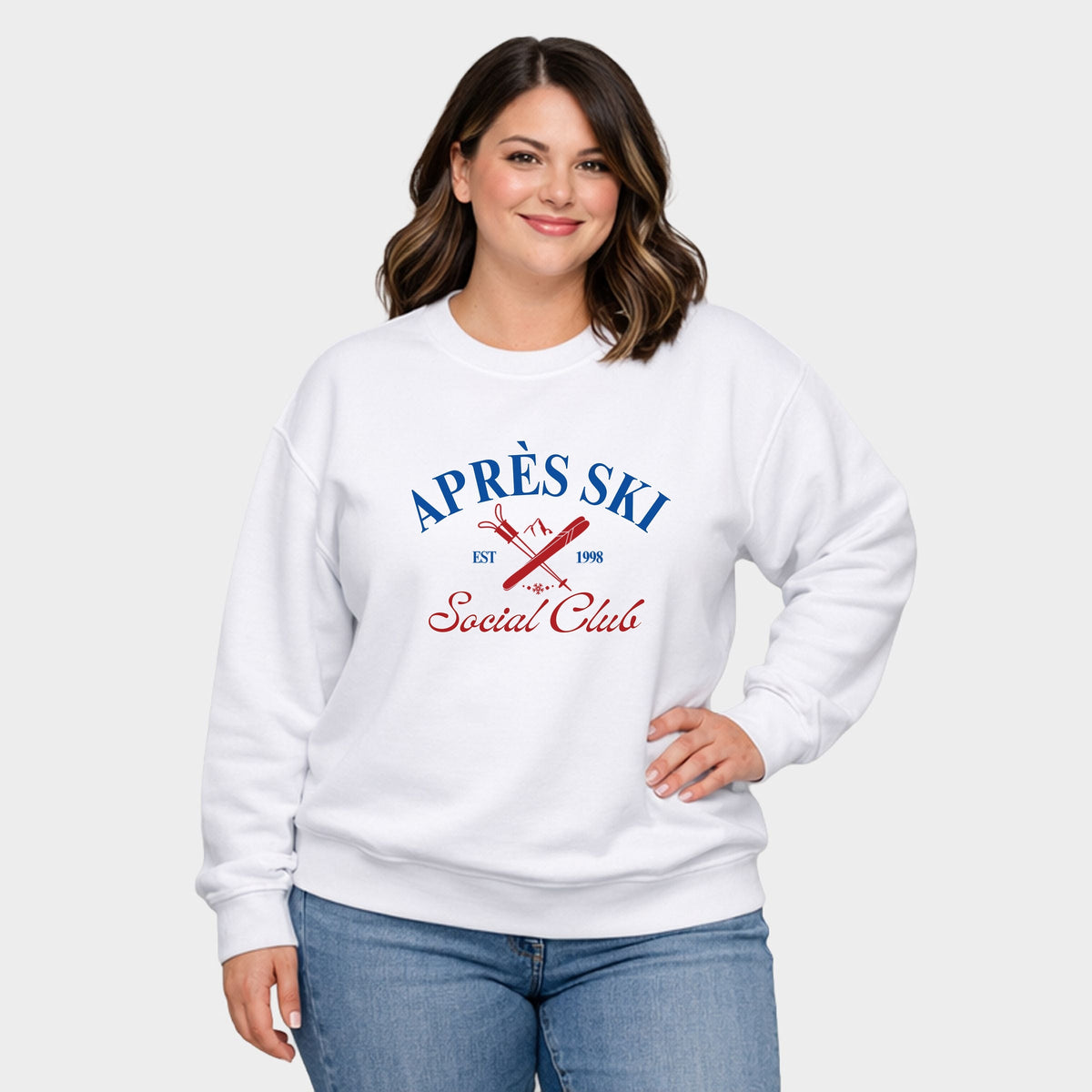 Après Ski Social Club - Women's Plus Sized Graphic Sweatshirt
