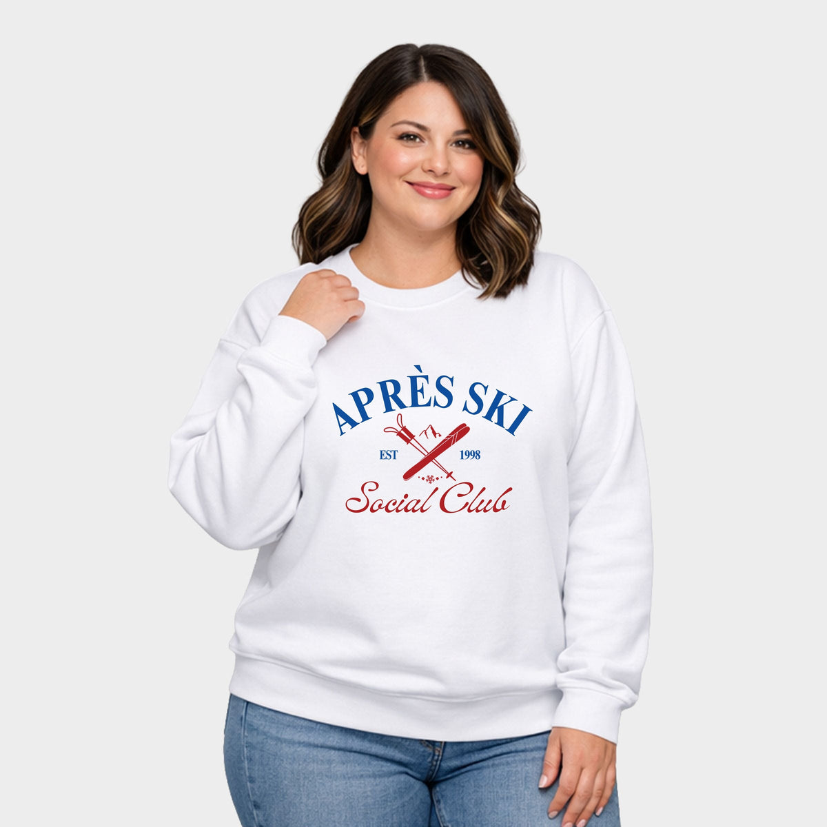 Après Ski Social Club - Women's Plus Sized Graphic Sweatshirt