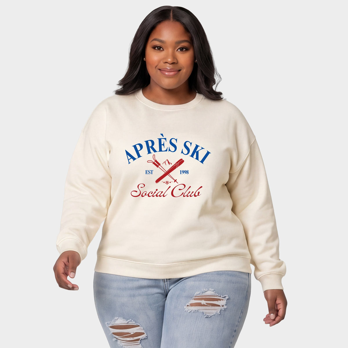 Après Ski Social Club - Women's Plus Sized Graphic Sweatshirt