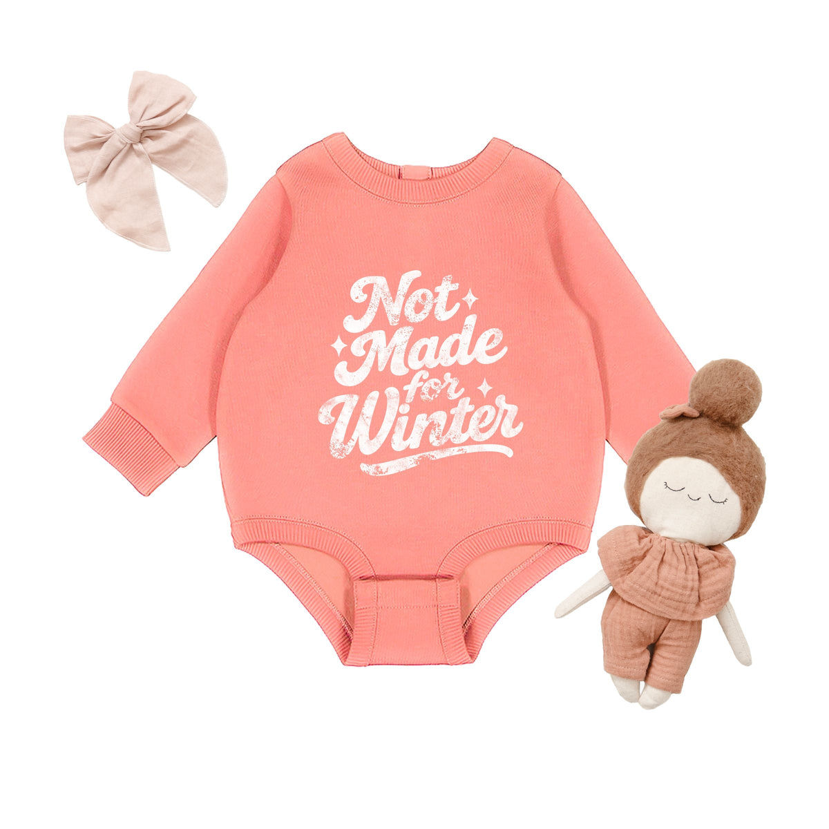 Not Made For Winter White - Infant Fleece BodySuit