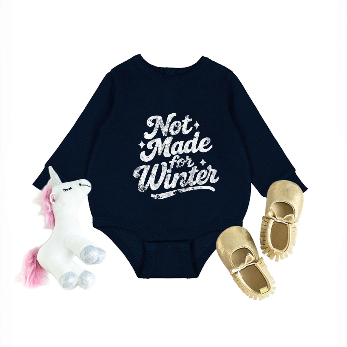 Not Made For Winter White - Infant Fleece BodySuit