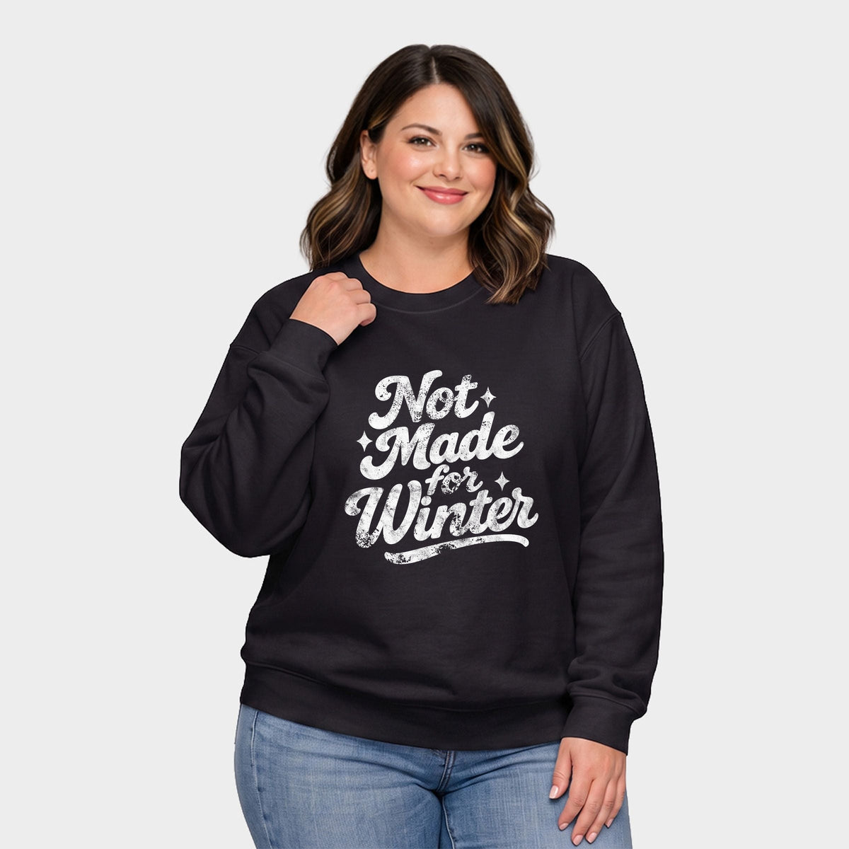Not Made For Winter White - Women's Plus Sweatshirt