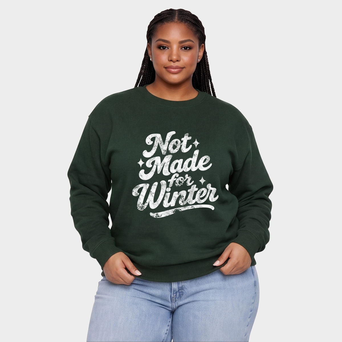 Not Made For Winter White - Women's Plus Sweatshirt