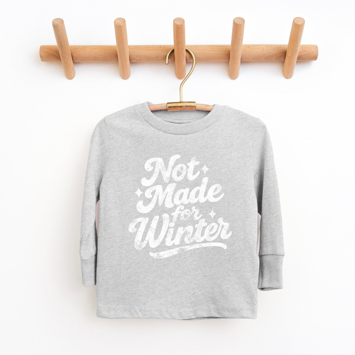 Not Made For Winter White - Youth Long Sleeve Graphic T-Shirt