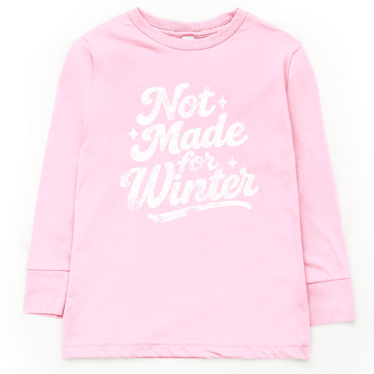 Not Made For Winter White - Youth Long Sleeve Graphic T-Shirt