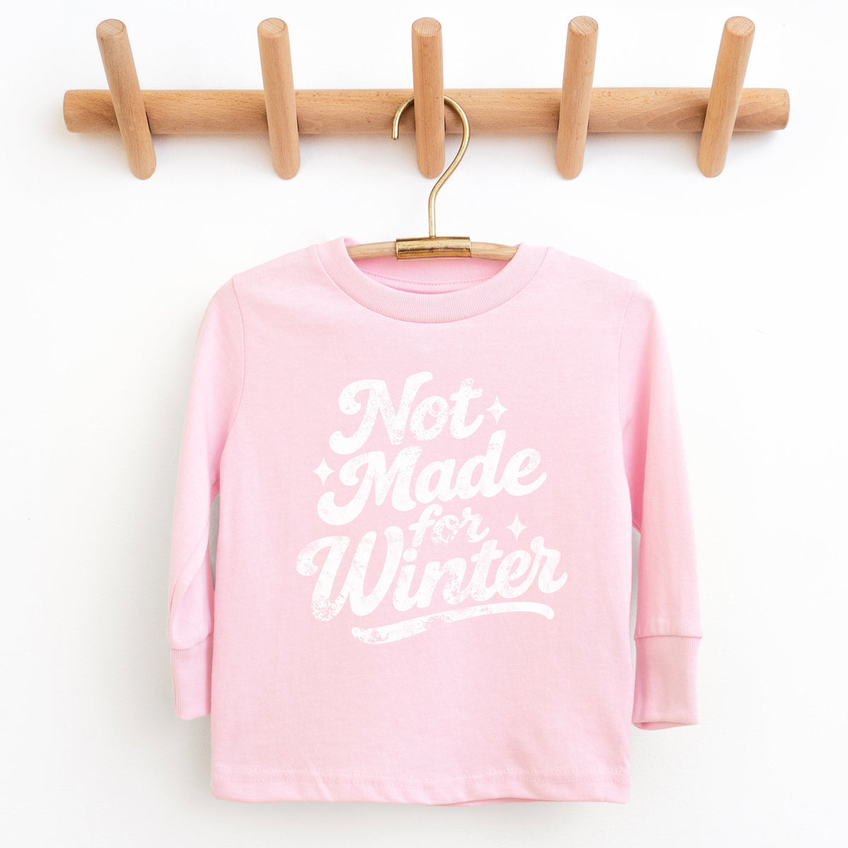 Not Made For Winter White - Youth Long Sleeve Graphic T-Shirt