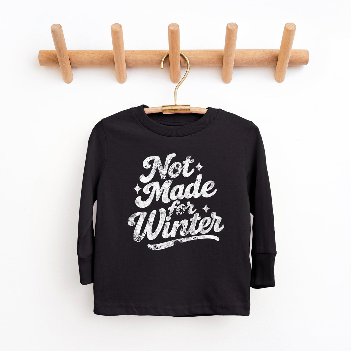 Not Made For Winter White - Youth Long Sleeve Graphic T-Shirt