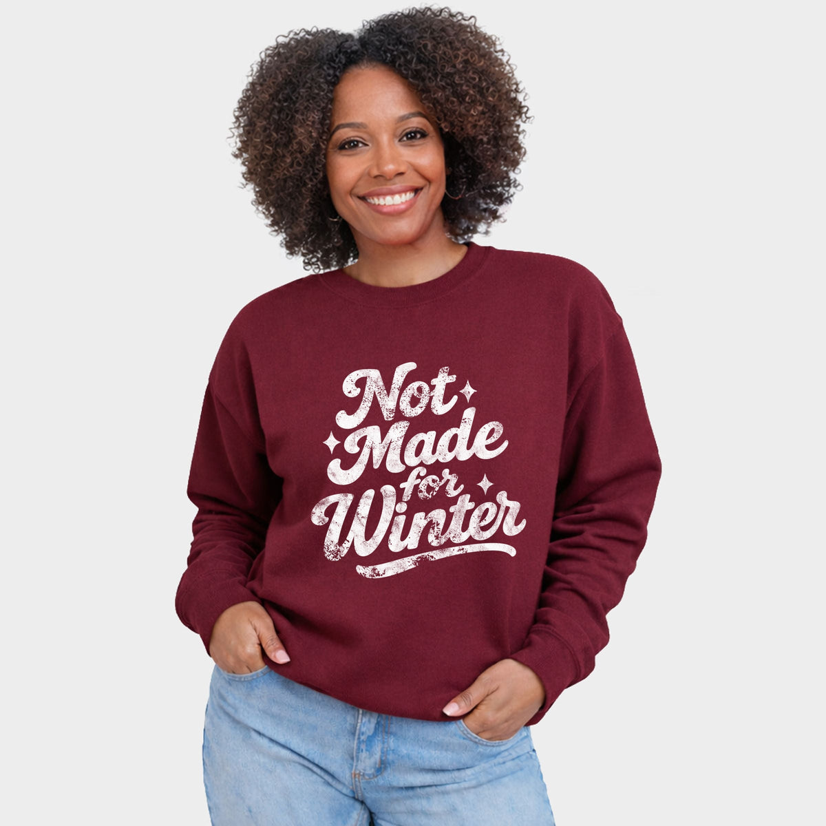 Not Made For Winter White - Women's Graphic Sweatshirt