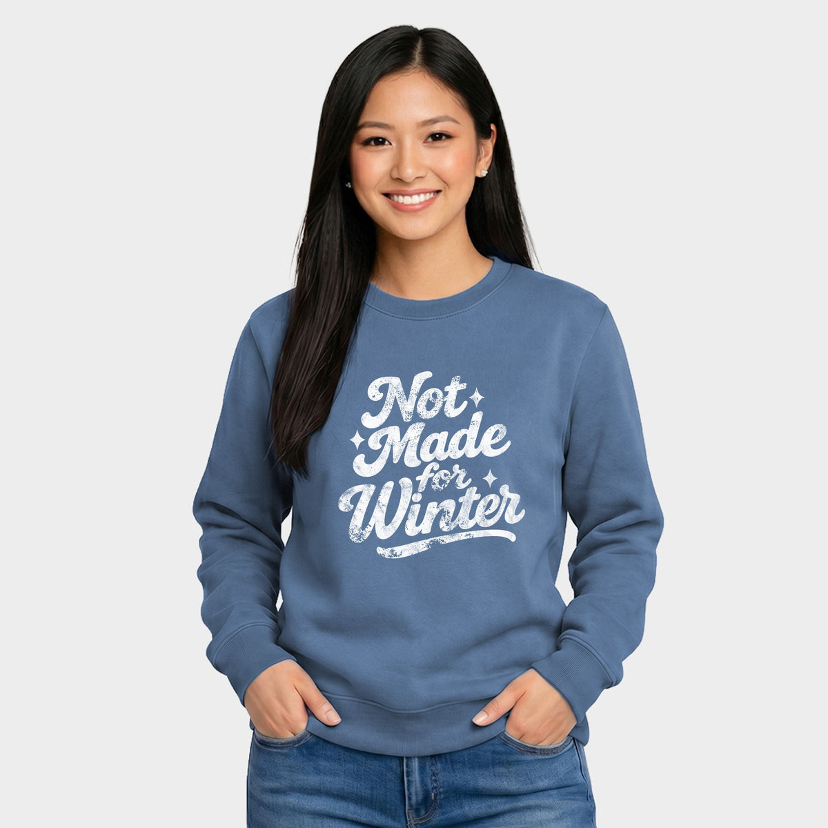 Not Made For Winter White - Women's Graphic Sweatshirt