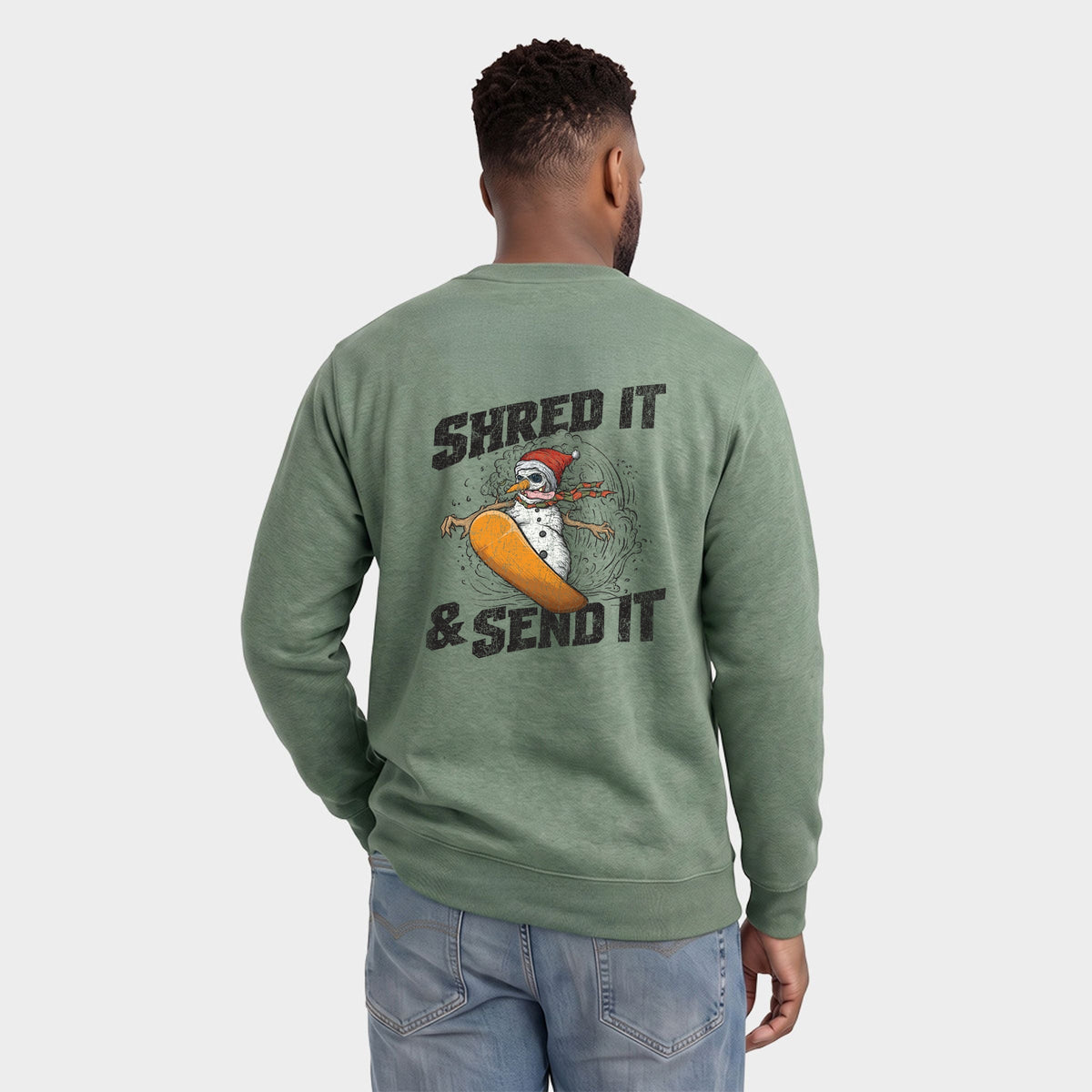 Shred It & Send It Snowman - Men's Graphic Sweatshirt