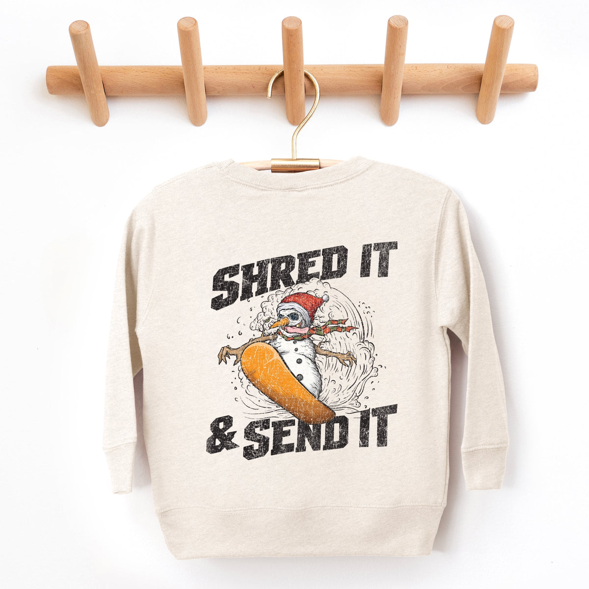 Shred It & Send It Snowman - Toddler Graphic Sweatshirt