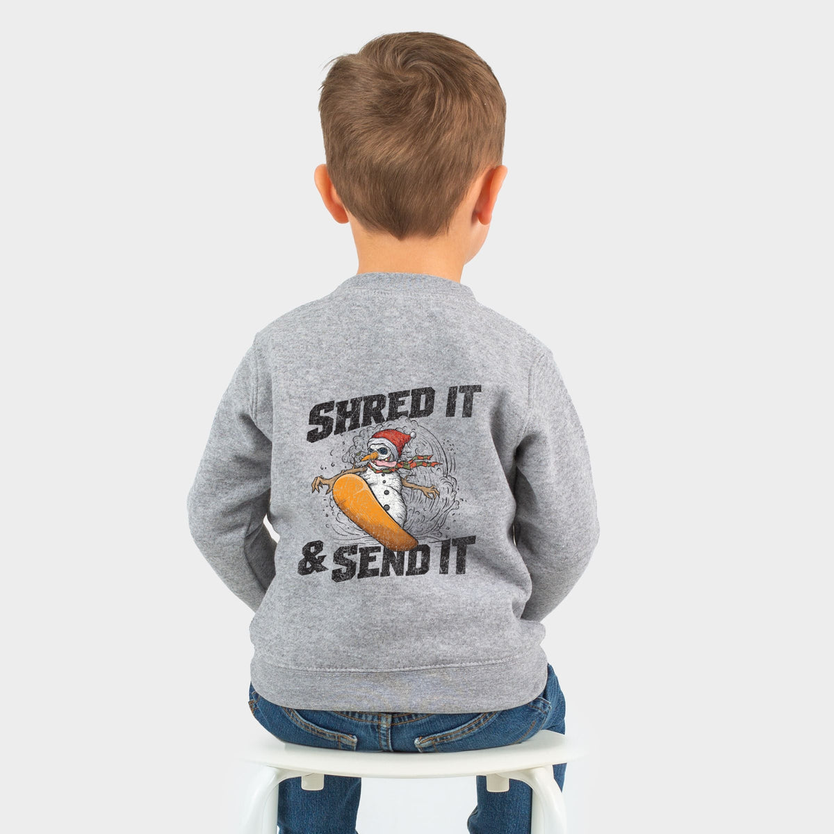 Shred It & Send It Snowman - Toddler Graphic Sweatshirt
