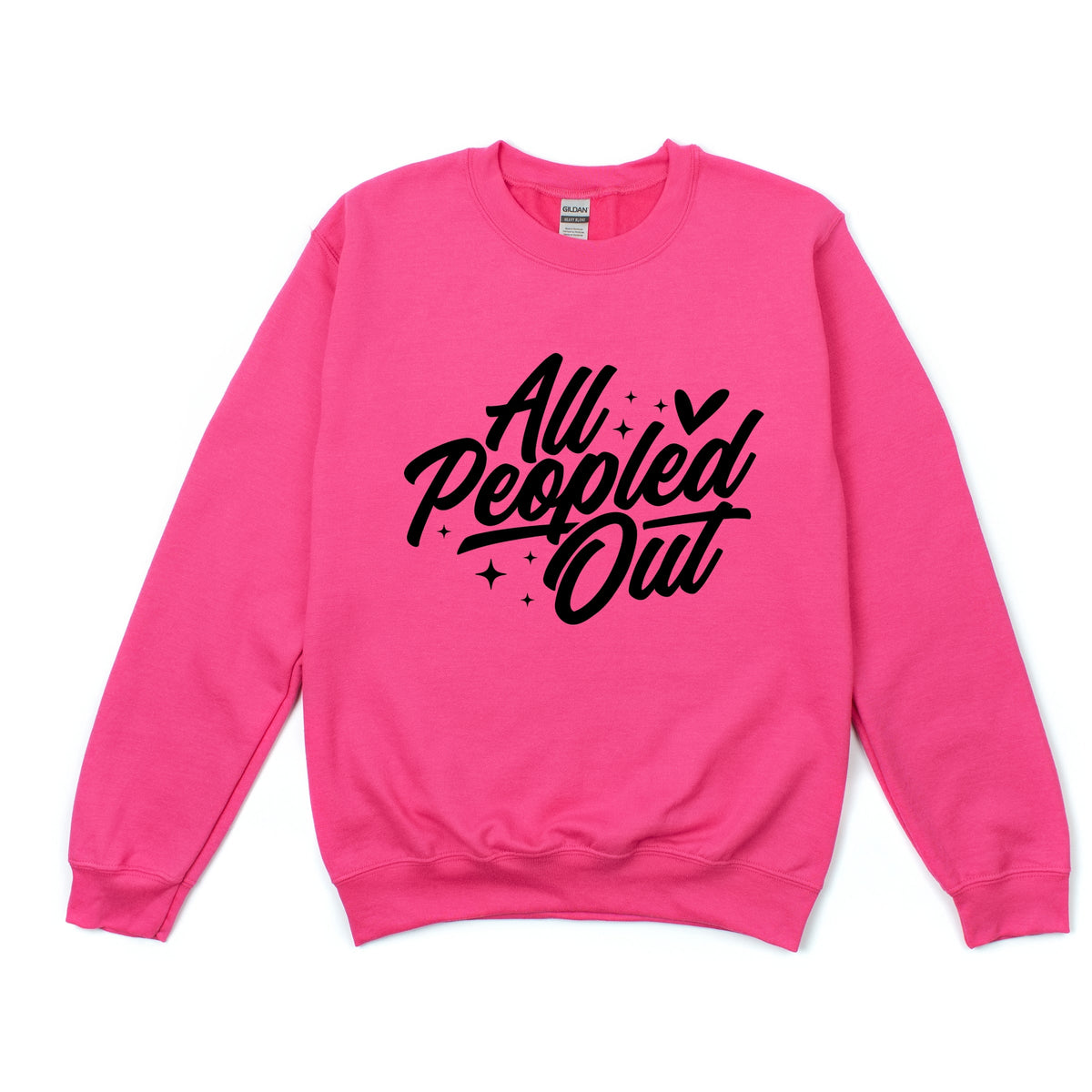 All Peopled Out Cursive - Women's Graphic Sweatshirt