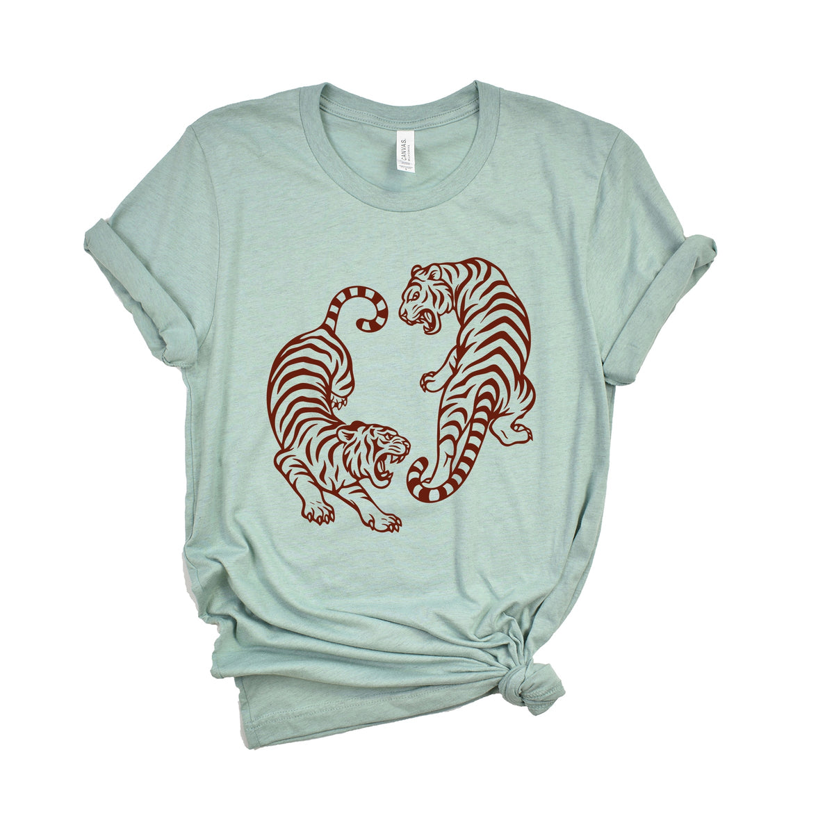 Two Tigers - Women's Short Sleeve Graphic T-Shirt