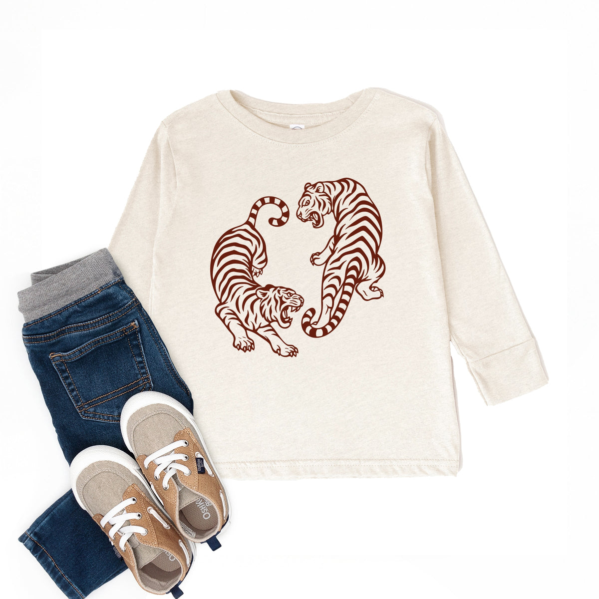 Two Tigers - Toddler Long Sleeve Graphic Tee