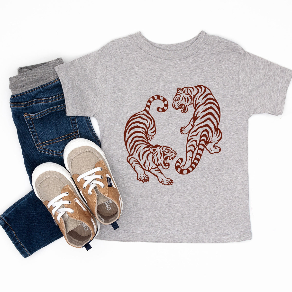 Two Tigers - Toddler Short Sleeve Graphic T-Shirt