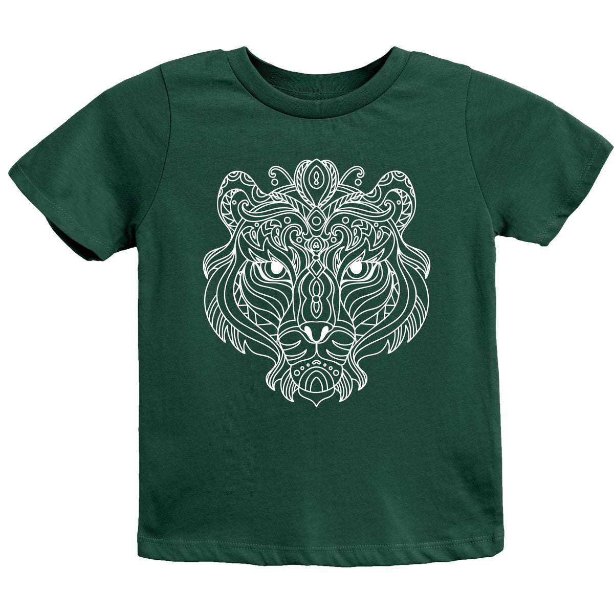 Tiger Face Mandala - Youth Short Sleeve Graphic T-Shirt