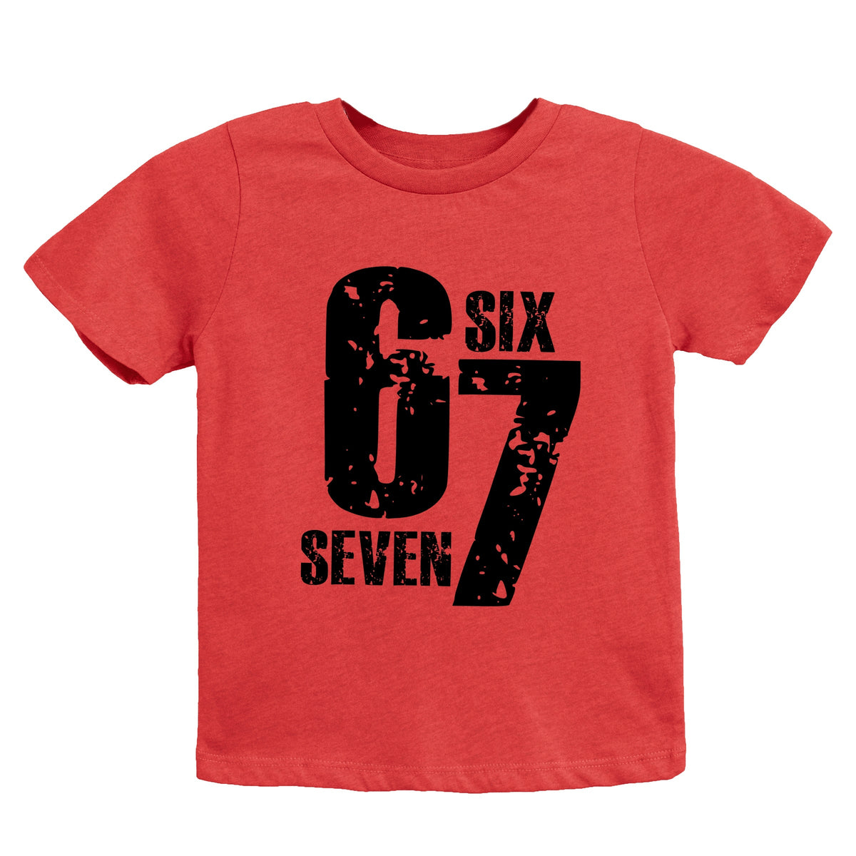 Six Seven Distressed - Youth Short Sleeve Graphic T-Shirt