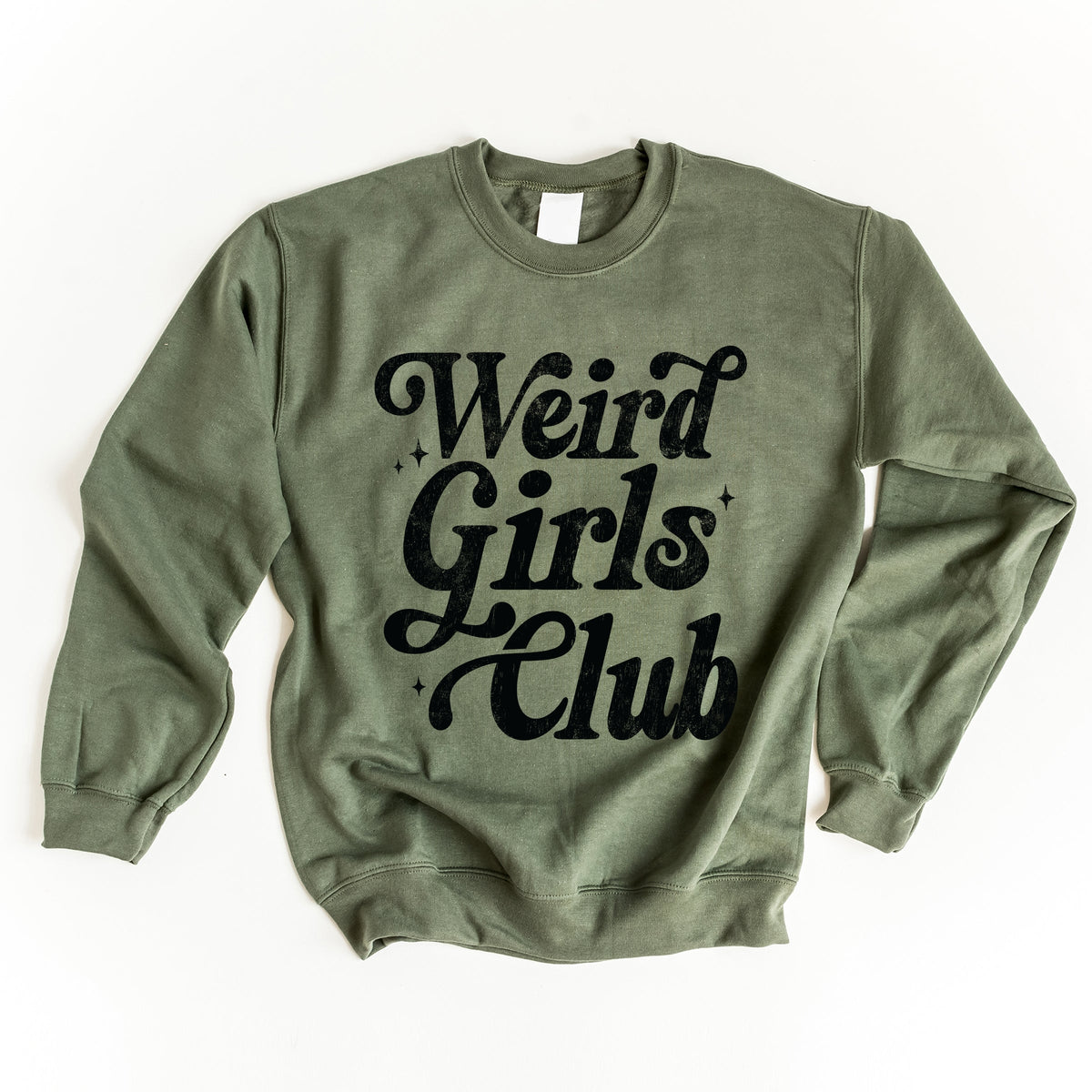 Weird Girls Club Distressed - Women's Graphic Sweatshirt