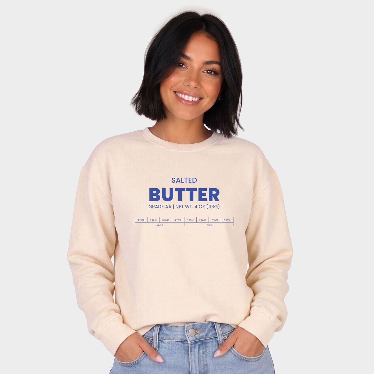 Salted Butter - Women's Lightweight Garment Dyed Sweatshirt