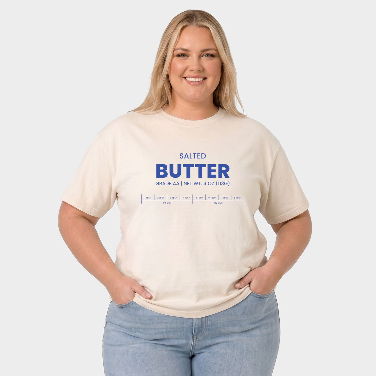 Salted Butter - Women's Plus Garment Dyed Tee