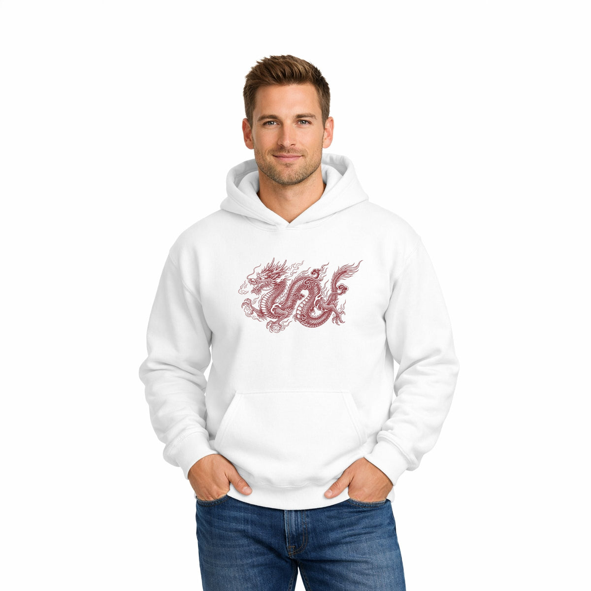 Flaming Dragon - Men's Graphic Hoodie