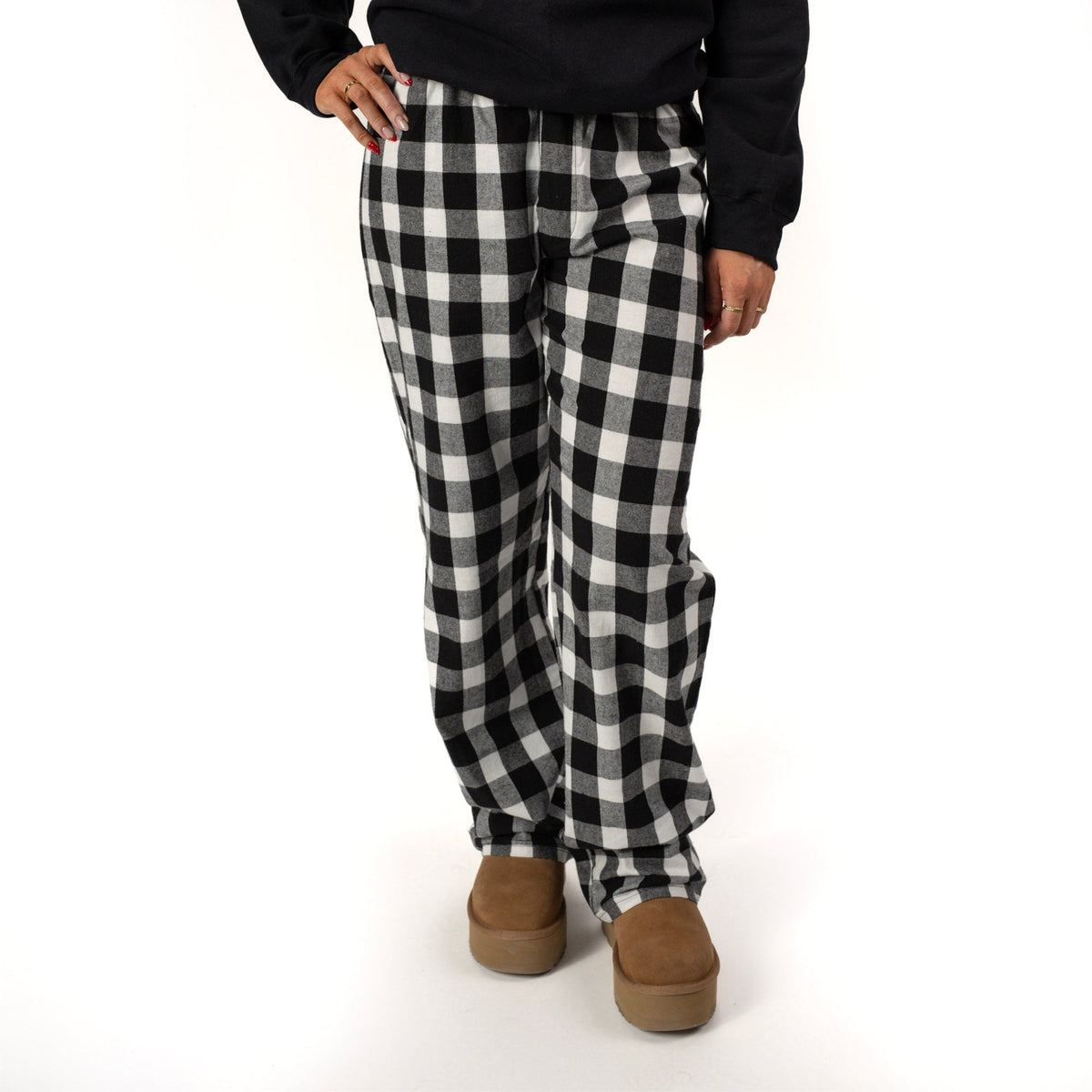 Always Cold Bold | Plaid Pajama Sweatshirt Set