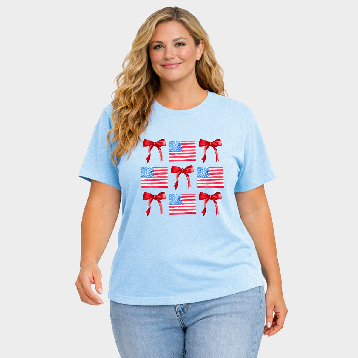 Coquette Flags Chart - Women's Plus Sized Garment Dyed Graphic T-Shirt