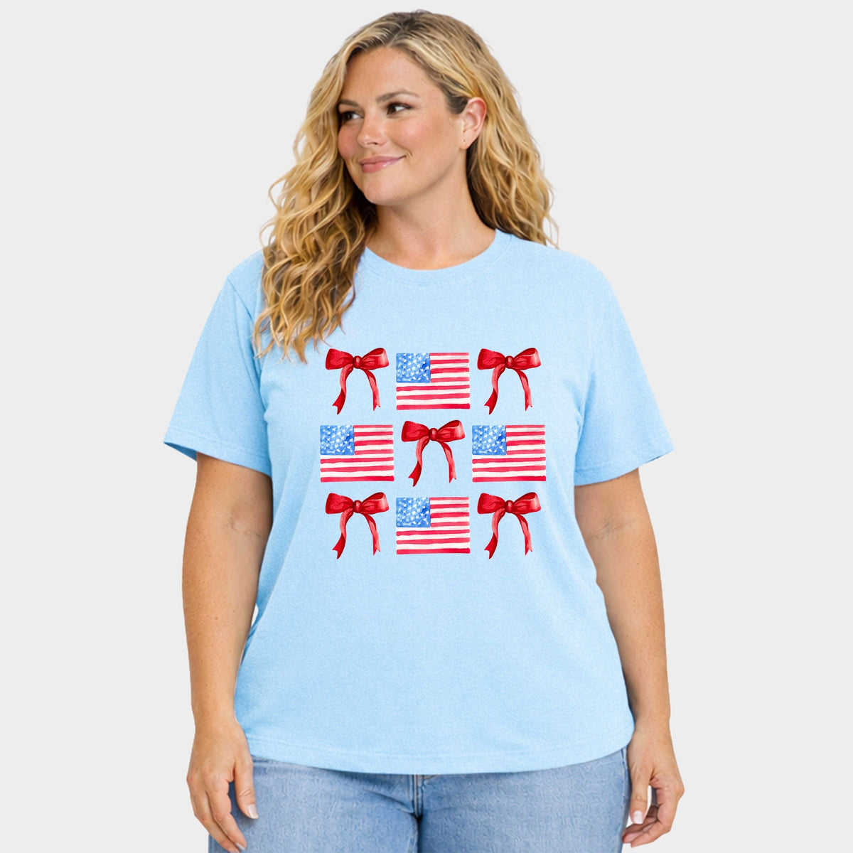 Coquette Flags Chart - Women's Plus Sized Garment Dyed Graphic T-Shirt