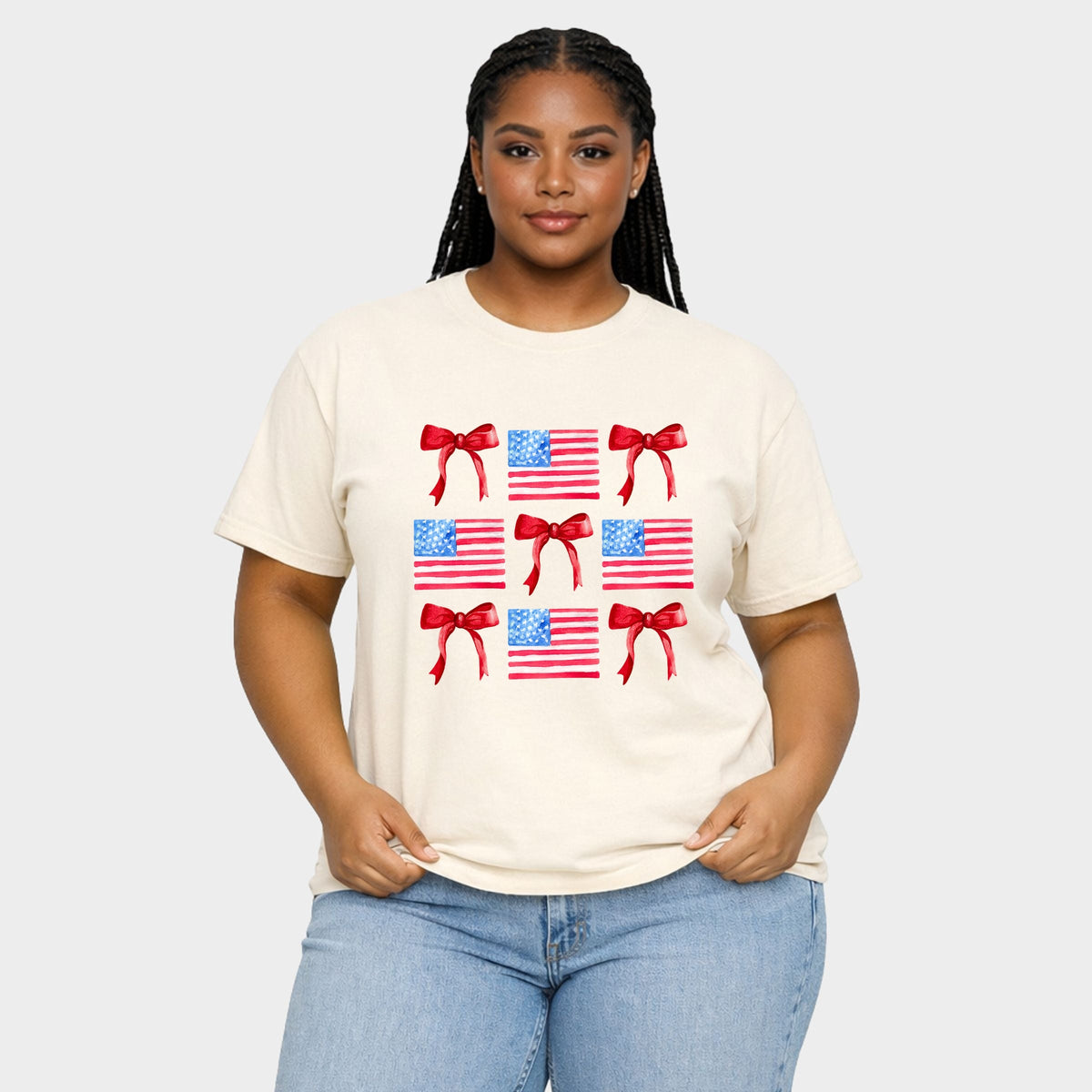 Coquette Flags Chart - Women's Plus Sized Garment Dyed Graphic T-Shirt