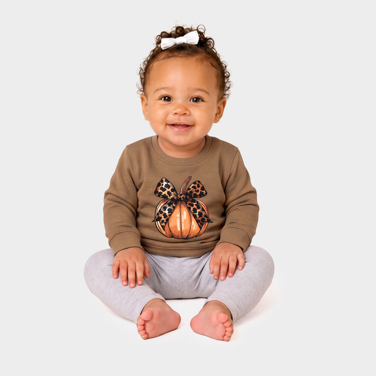 Coquette Fall Pumpkin - Infant Crew Fleece Sweatshirt
