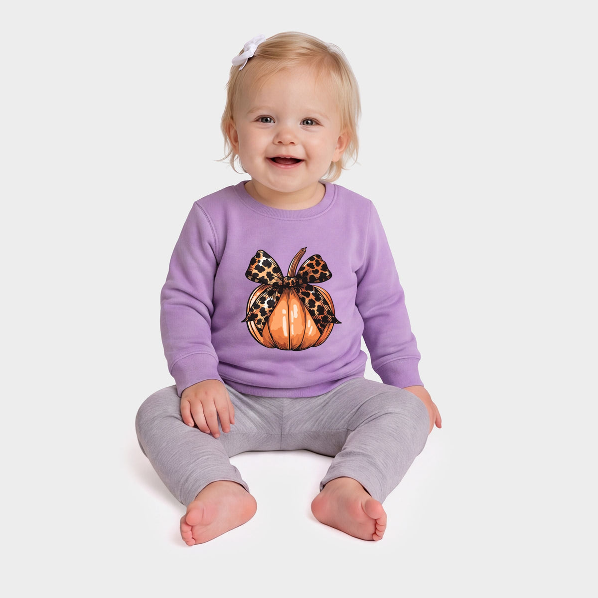 Coquette Fall Pumpkin - Infant Crew Fleece Sweatshirt