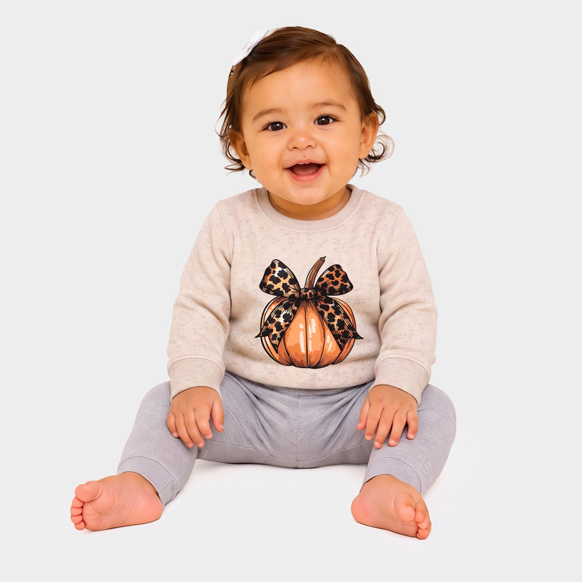 Coquette Fall Pumpkin - Infant Crew Fleece Sweatshirt