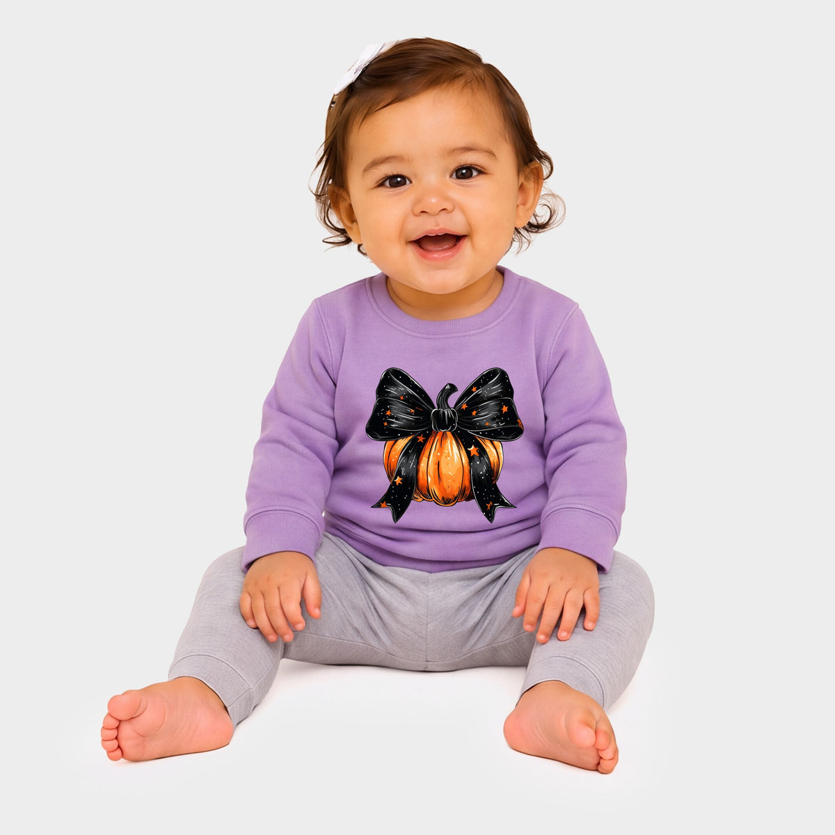 Coquette Halloween Pumpkin - Infant Crew Fleece Sweatshirt