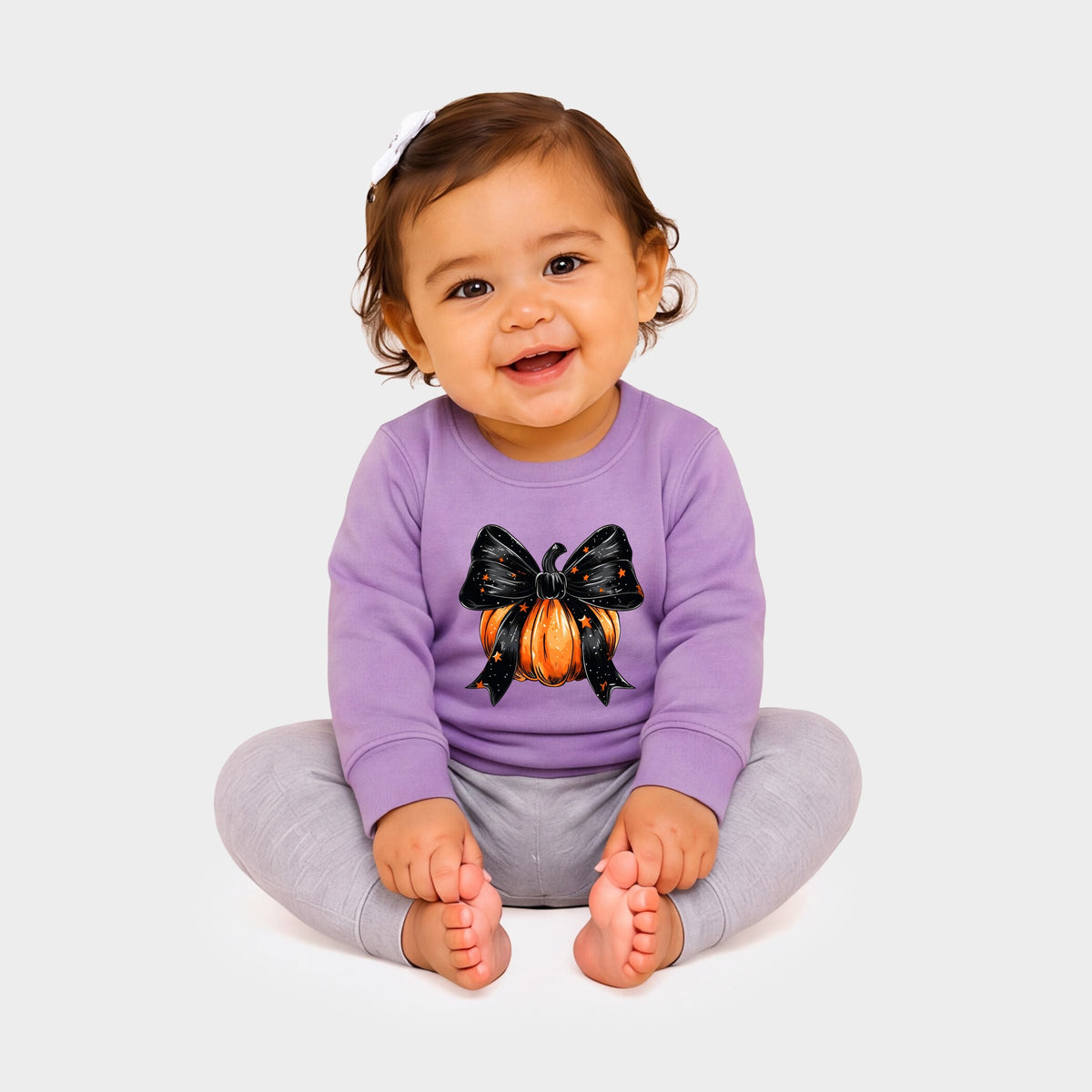 Coquette Halloween Pumpkin - Infant Crew Fleece Sweatshirt