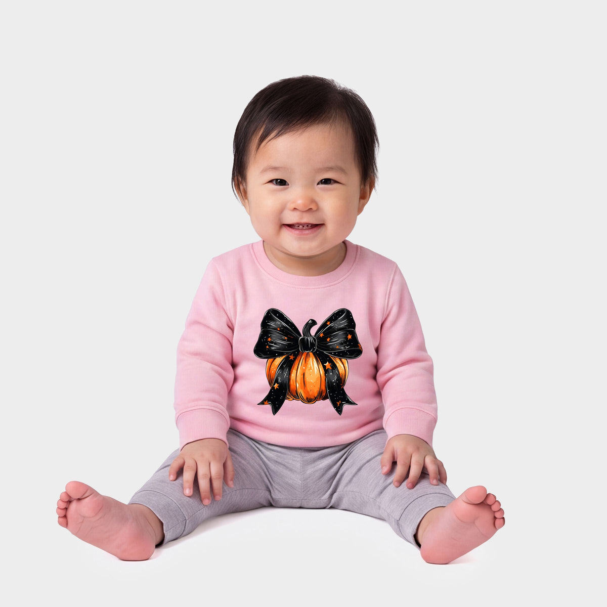 Coquette Halloween Pumpkin - Infant Crew Fleece Sweatshirt