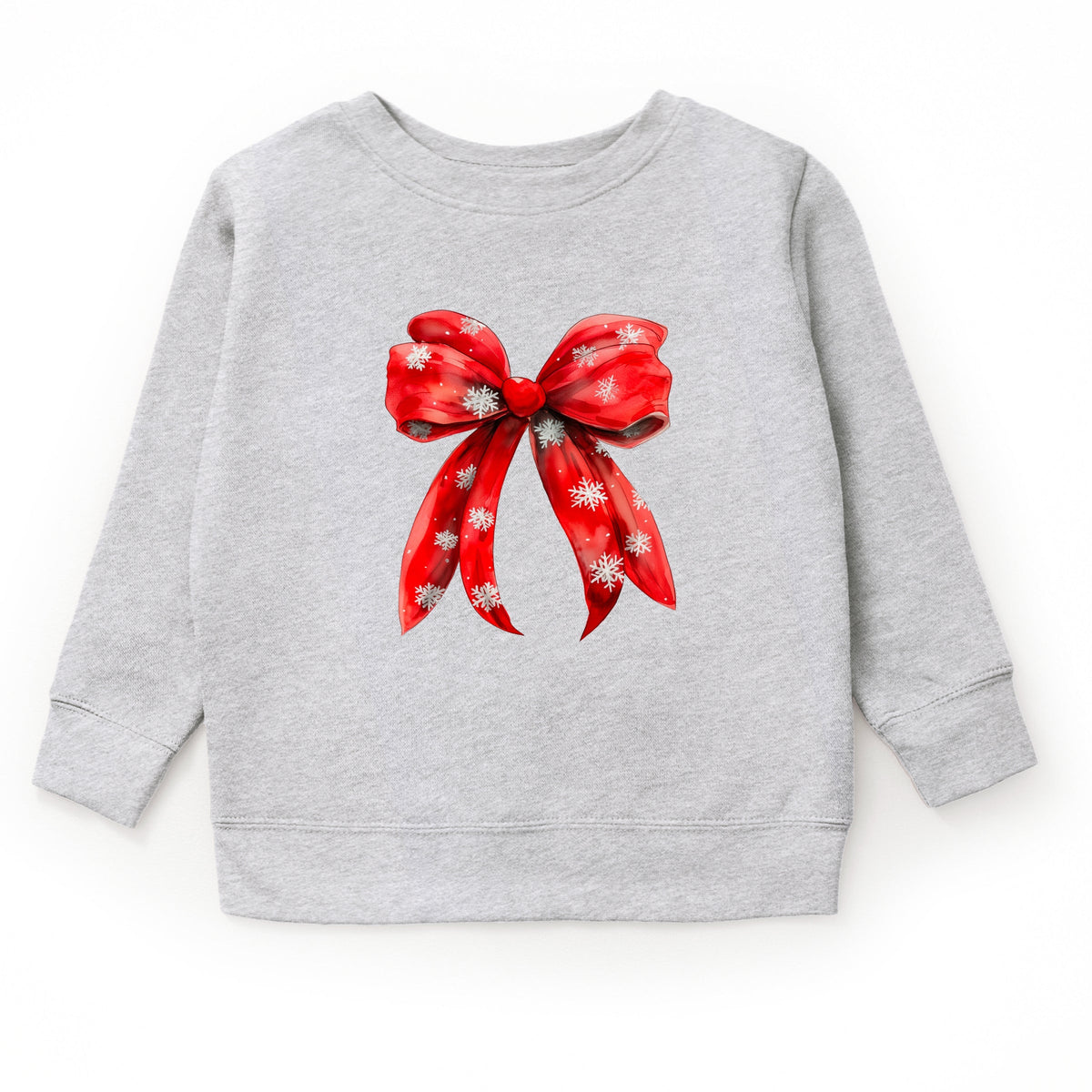 Coquette Christmas Snowflake Bow - Youth Graphic Sweatshirt