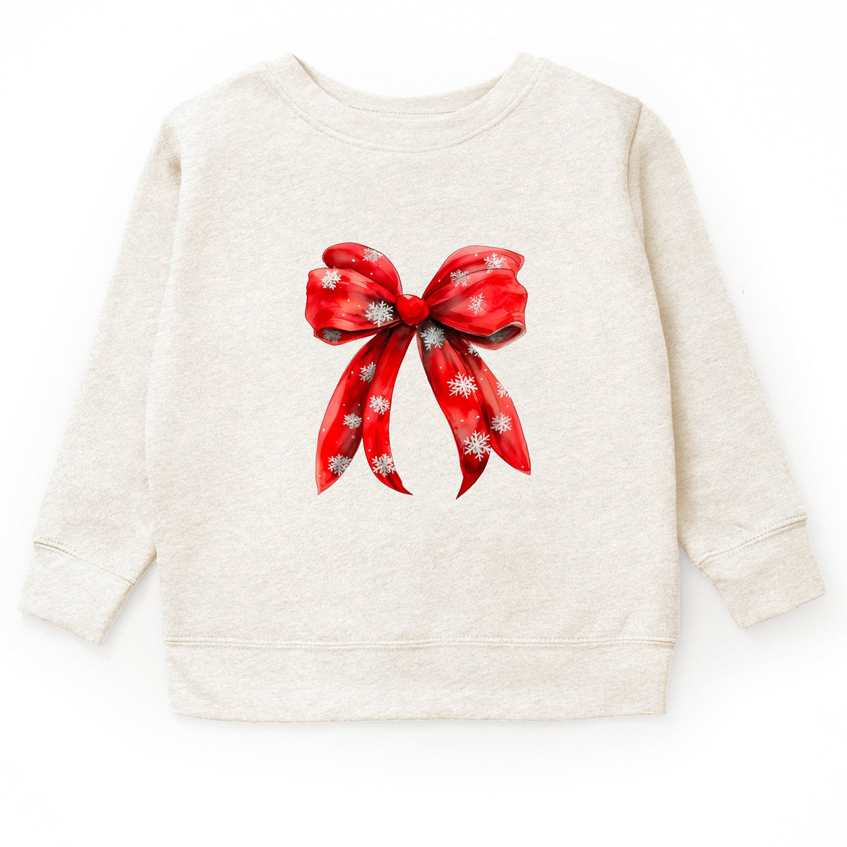 Coquette Christmas Snowflake Bow - Youth Graphic Sweatshirt